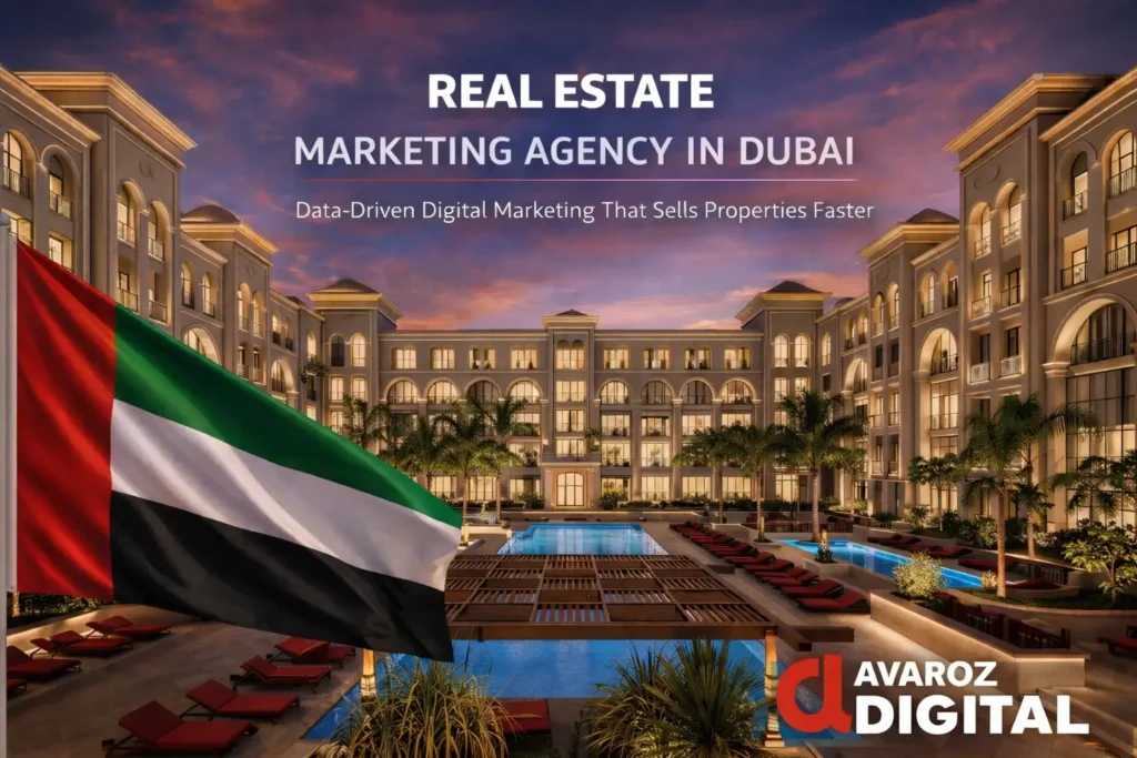 Luxury real estate marketing agency in Dubai promoting high-end residential properties with data-driven digital marketing