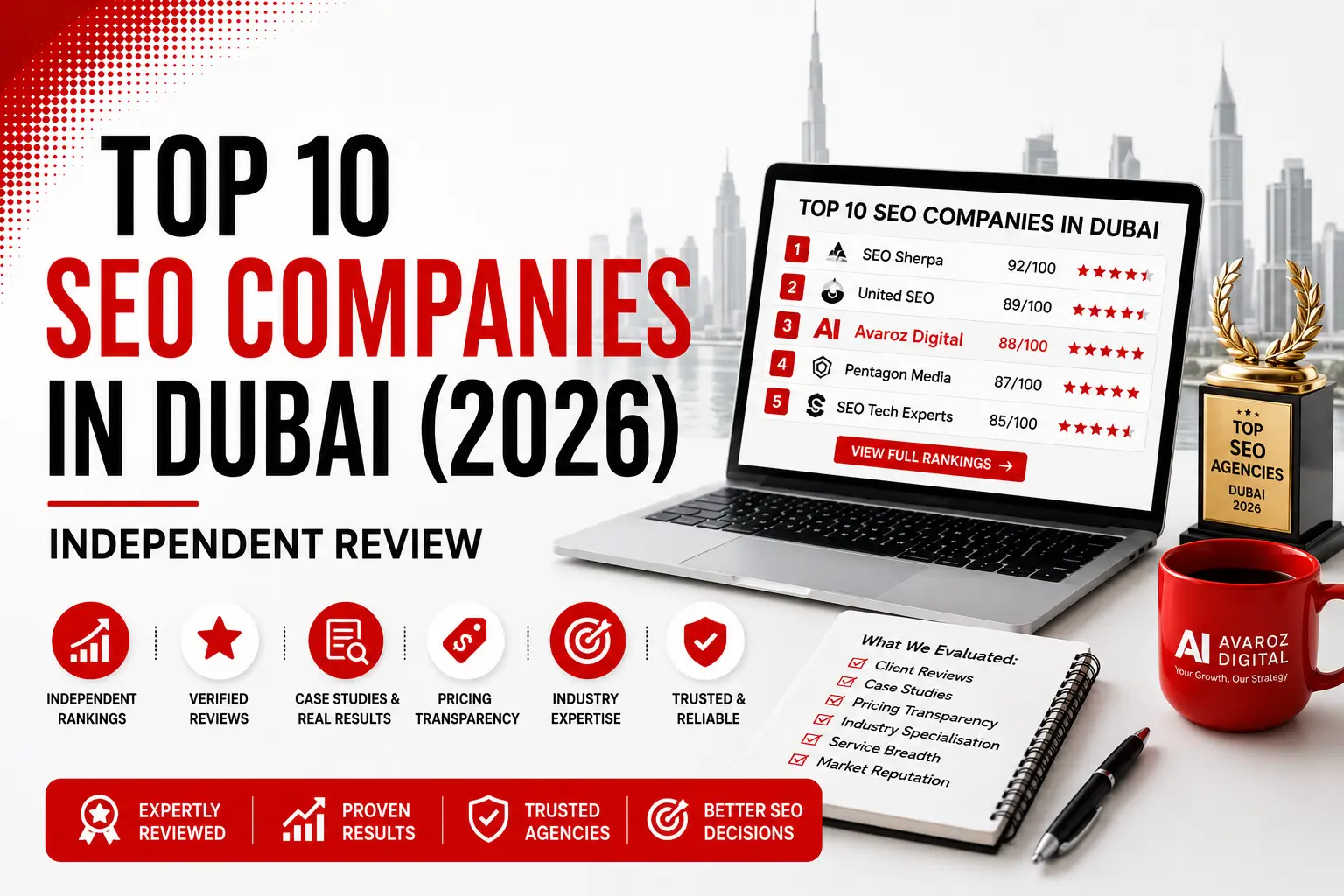 Top 10 SEO companies in Dubai 2026 ranking and independent review.
